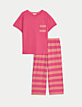 Cotton Rich Crop Leg Pyjama Set