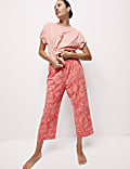 Cotton Rich Printed Cropped Pyjama Set