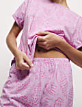 Cotton Rich Printed Cropped Pyjama Set