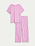 Cotton Rich Printed Cropped Pyjama Set