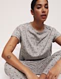 Cotton Rich Printed Cropped Pyjama Set