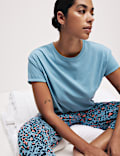Cotton Rich Printed Cropped Pyjama Set
