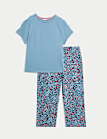 Cotton Rich Printed Cropped Pyjama Set