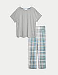 Cotton Rich Leaf Print Pyjama Set