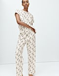 Cotton Rich Printed Pyjama Set