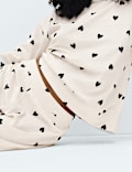 Fleece Star Print Cuffed Hem Pyjama Set