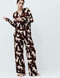 Soft Touch Patterned Revere Pyjama Set