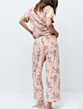 Pure Cotton Printed Cropped Pyjama Set