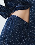 Fleece Printed Revere Pyjama Set