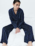 Fleece Printed Revere Pyjama Set
