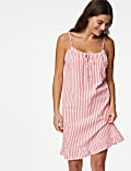 Pure Cotton Waffle Striped Chemise