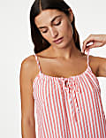 Pure Cotton Waffle Striped Chemise