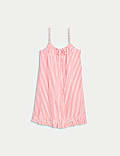 Pure Cotton Waffle Striped Chemise