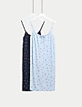 2pk Pure Cotton Printed Chemises
