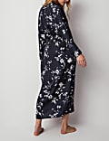 Robe de chambre en satin &agrave; imprim&eacute;