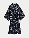 Jubah Satin Bermotif