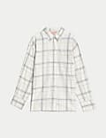 Cotton Rich Woven Checked Lounge Shirt