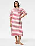 Pure Cotton Striped Long Nightdress