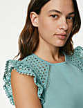 Pure Cotton Broderie Trim Nightdress