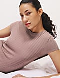 Ribbed Cap Sleeve Nightdress