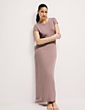 Ribbed Cap Sleeve Nightdress