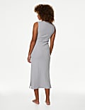 2pc Ribbed Nightdress & Cardigan Set