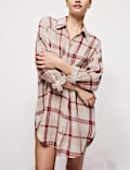 Pure Cotton Checked Nightshirt