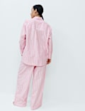 Pure Cotton Poplin Striped Pyjama Top 