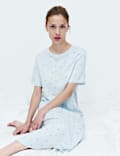 Cotton Modal Printed Long Nightdress