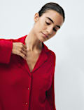 Ribbed Collared Long Sleeve Nightshirt