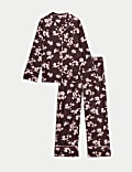 Satin Floral Print Pyjama Set