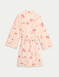 Cotton Rich Seersucker Shell Print Wrap