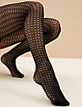 Geometric Fishnet Tights