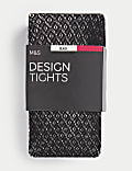 Collants résille à motif géométrique