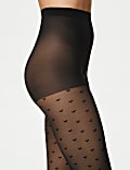 2pk Patterned Sheer Tights