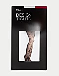 Sheer Bow Diamond Tights
