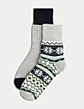 2pk Thermal Wool Blend Ankle High Socks