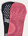 2pk Cotton Blend Yoga Socks