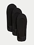 Lot de 3 paires de protège-bas courts en coton