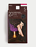 5pk 20 Denier Energising Shine Tights