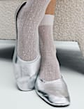 Glitter Embellished Crew Socks