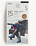 5pk 15 Denier Matt Knee Highs