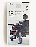 5 paar matte pantykousen (15 denier)