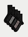 5pk Supersoft Patterned Ankle High Socks