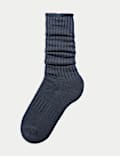 Cotton Rich Slouchy Ankle High Socks