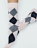 Skarpetki do połowy łydki w romby, 2 pary
