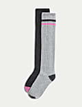 2pk Cotton Rich Thermal Knee High Socks