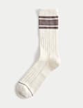 Cosy Striped Ankle High Socks