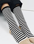 2pk Rayon Striped Crew Socks