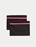 Lot de 2&nbsp;trousses de voyage pour serviettes périodiques
